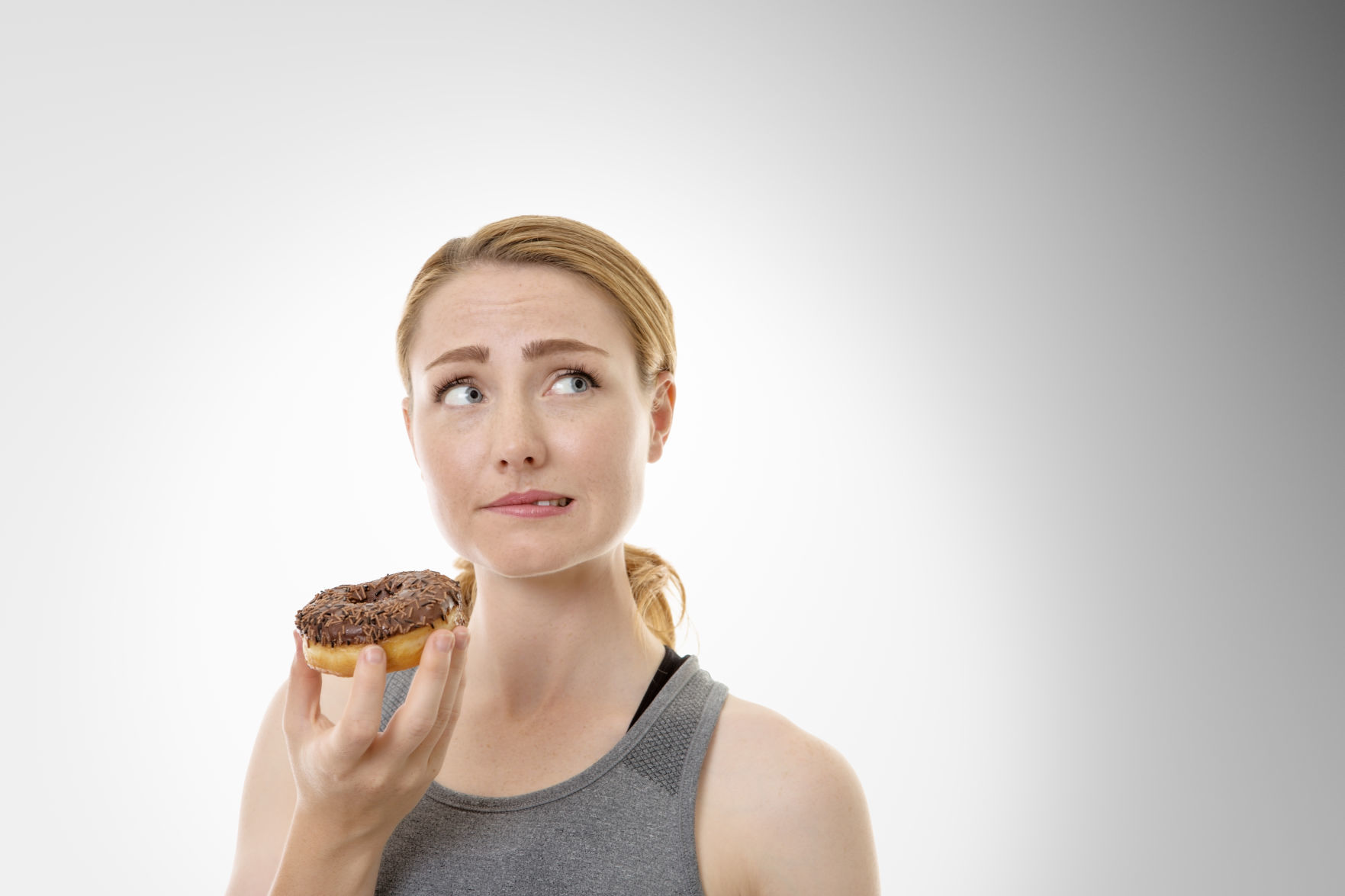 eating yum doughnut