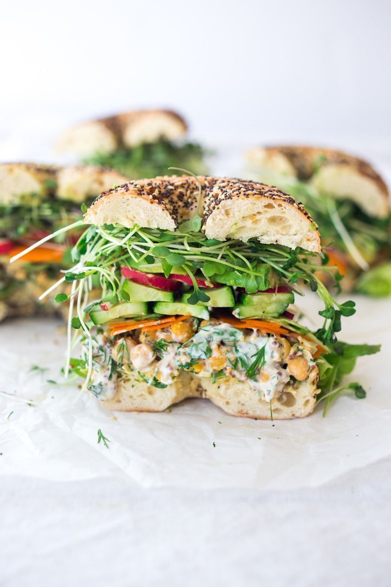 Herby chickpea salad sandwich