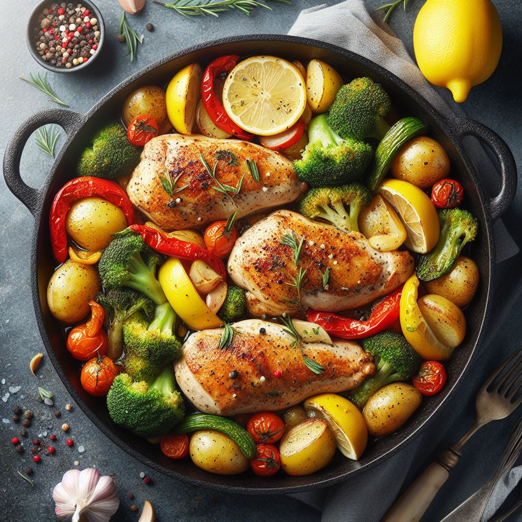 Easy Weeknight Stress-Free Dinner: One-Pan Lemon Garlic Chicken