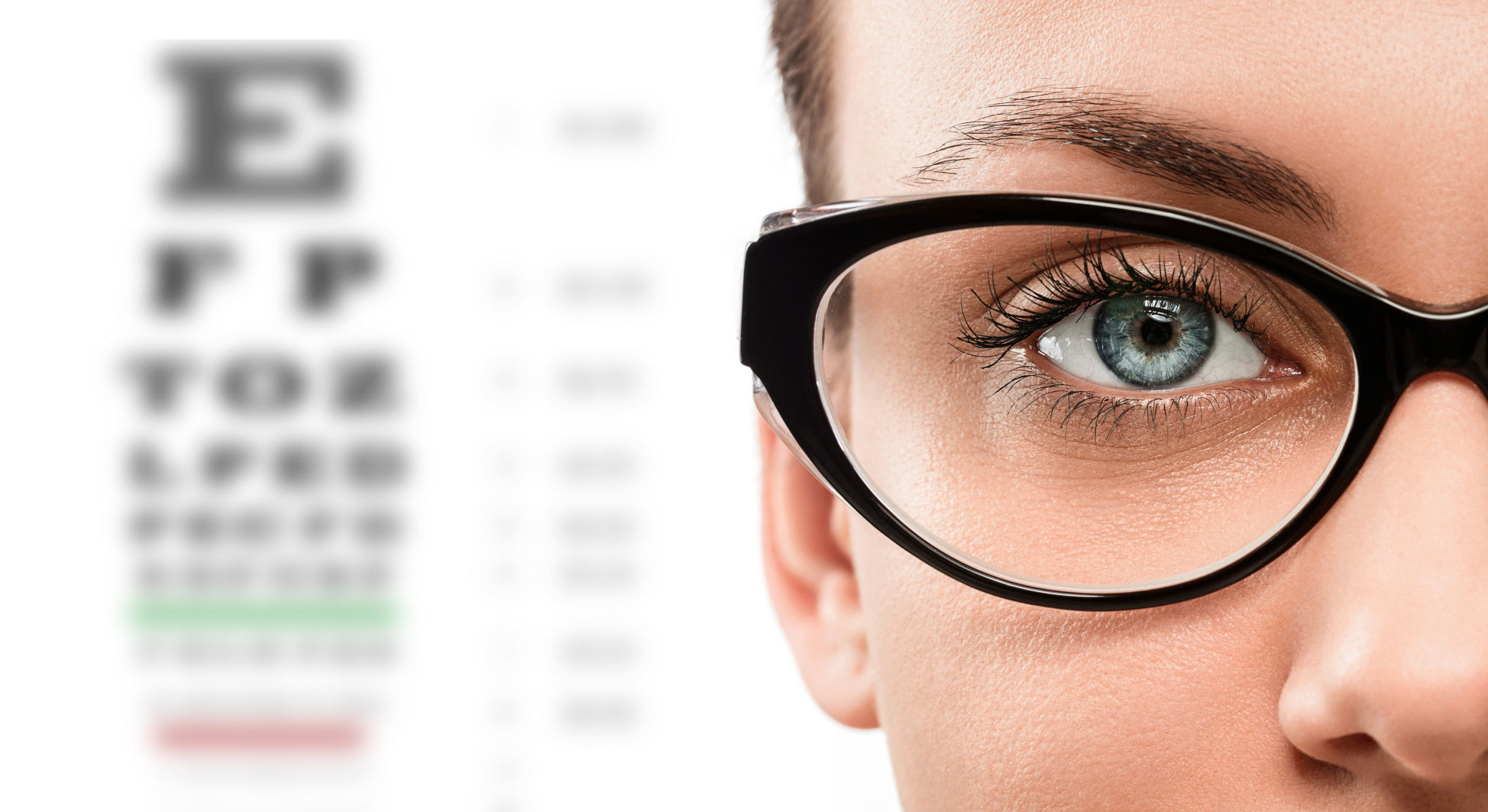 Young woman with eyeglasses